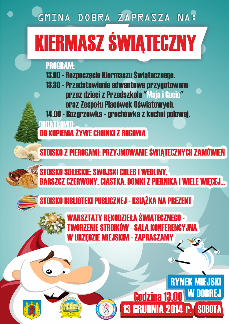 Kiermasz Świąteczny na rynku w Dobrej