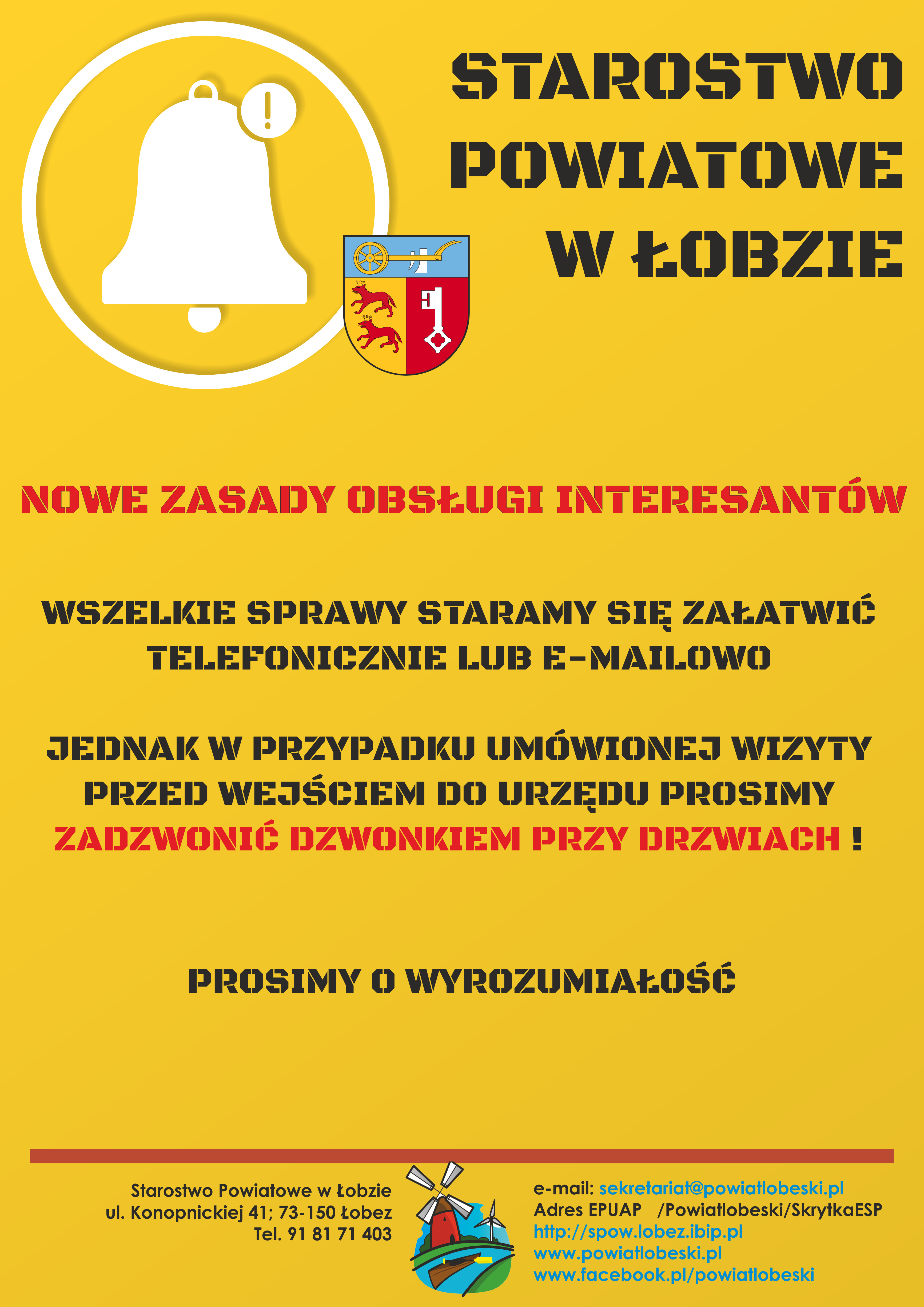 Załatwianie spraw w Starostwie 16.03.2020