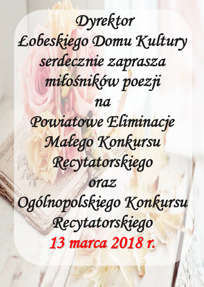 Konkurs recytatorski w ŁDK 2018