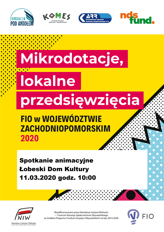 Ruszył nabór wniosków w konkursie grantowym: MIKRODOTACJE, LOKALNE PRZEDSIĘWZIĘCIA FIO w WOJEWÓDZTWIE ZACHODNIOPOMORSKIM 2020