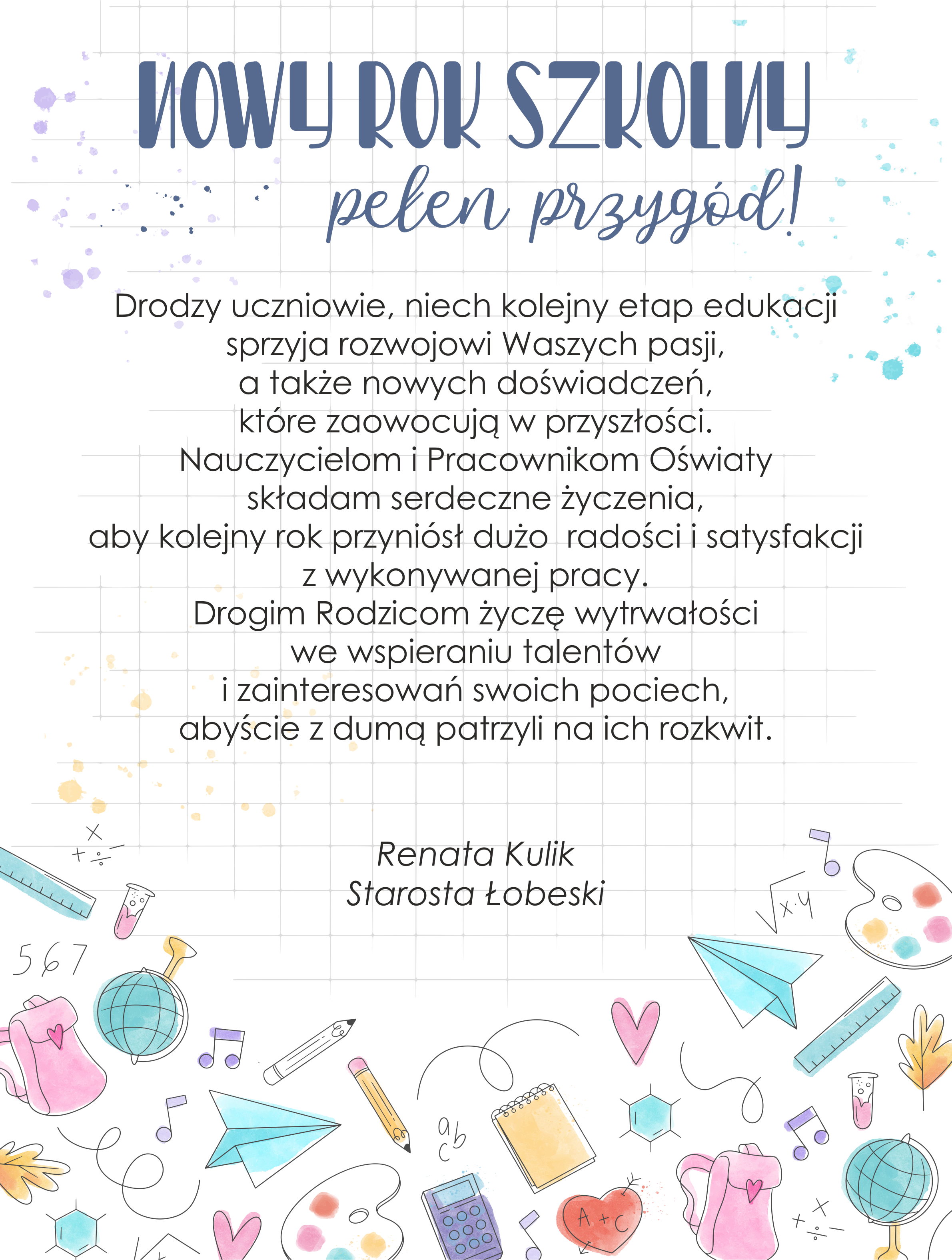 Nowy Rok Szkolny - nowe wyzwania! 01.09.2020