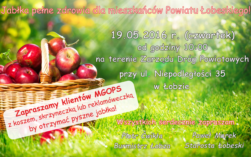 Jabłka pełne zdrowia dla mieszkańców Powiatu!