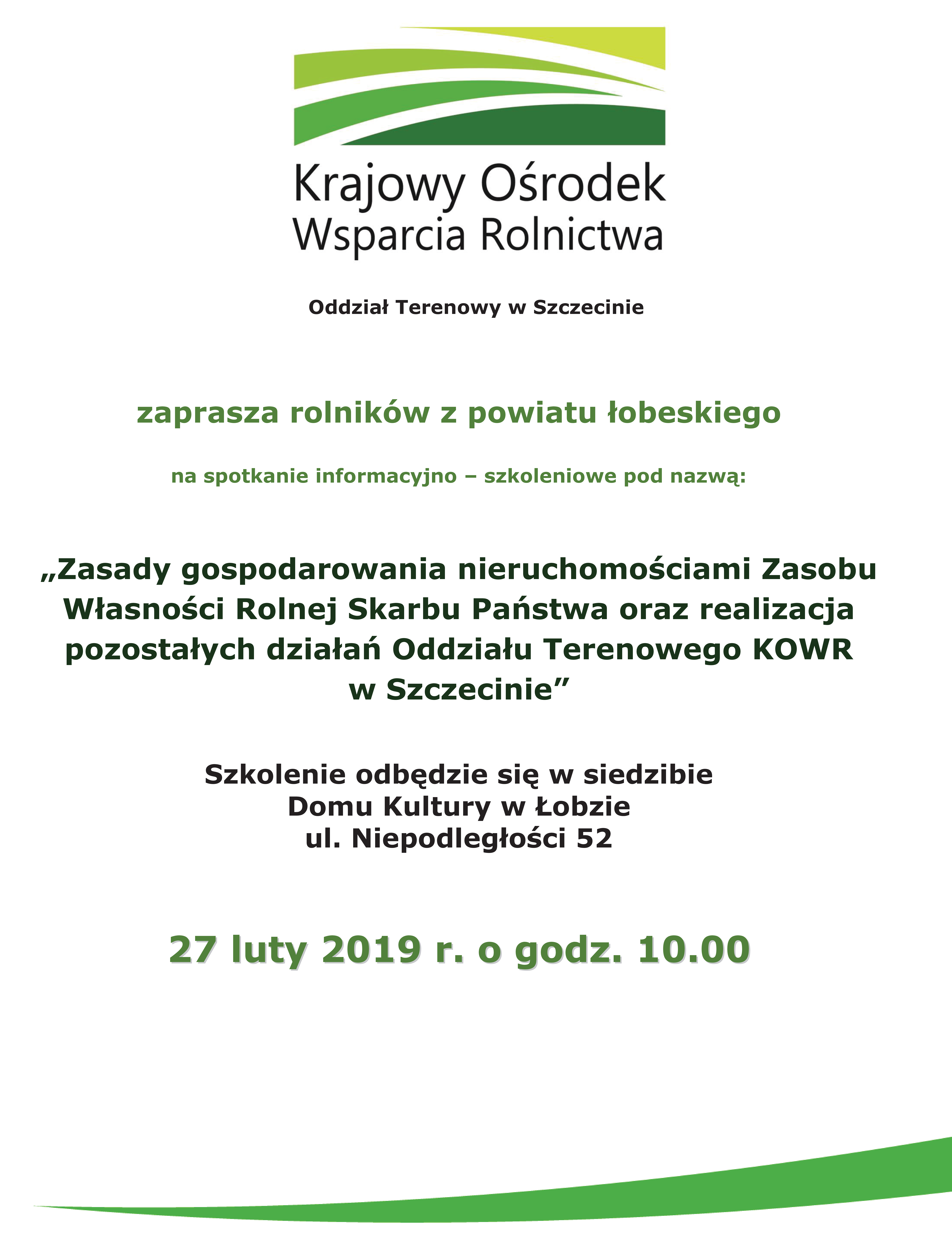 Zaproszenie na spotkanie 26.02.2019