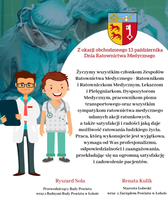 życzenia  z okazji Dnia Ratownictwa Medycznego 
