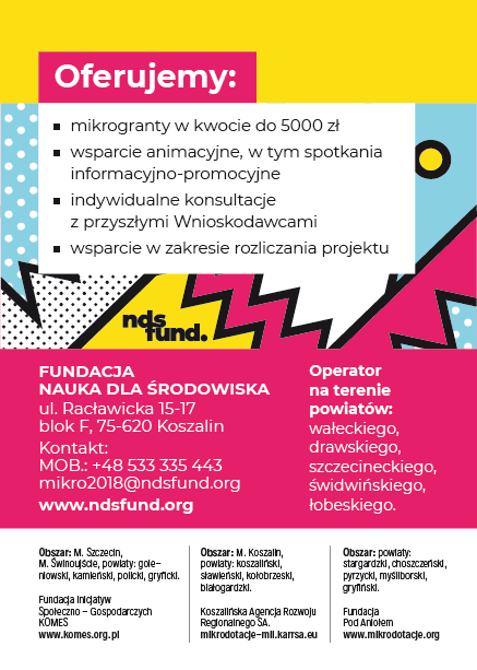 Ruszył nabór wniosków w konkursie grantowym: MIKRODOTACJE, LOKALNE PRZEDSIĘWZIĘCIA FIO w WOJEWÓDZTWIE ZACHODNIOPOMORSKIM 2020