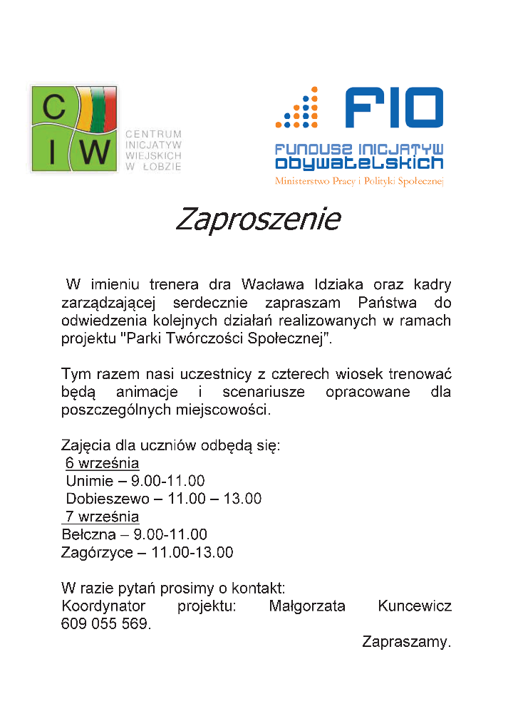 Zaproszenie FIO